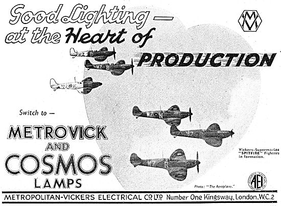 Metrovick & Cosmos Aircraft Lamps                                