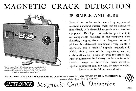 Metrovick NDT Magnetic Crack Detection Equipment                 