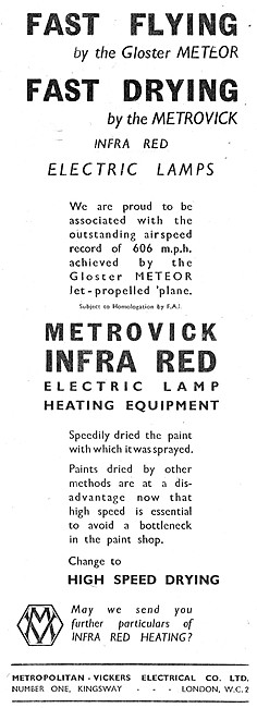 Metrovick Infra Red Electric Lamp Heating Equipment              