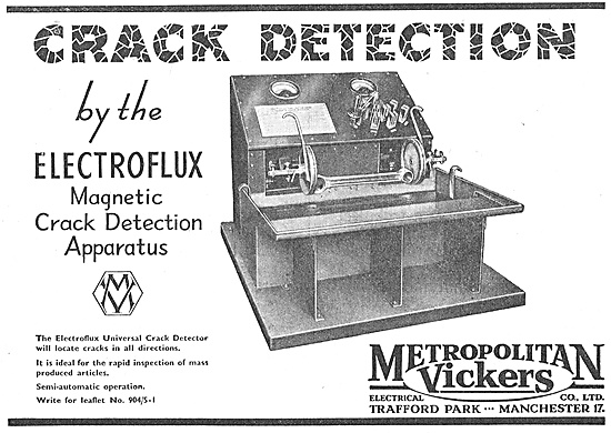 Metrovick Electroflux Crack Detection Apparatus                  