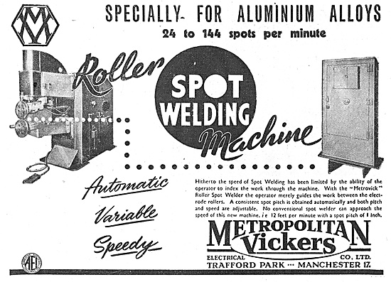 Metrovick Roller Spot Welding Machine                            