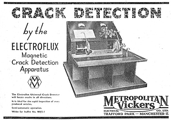 Metrovick ELECTROFLUX Crack Detection Apparatus NDT              