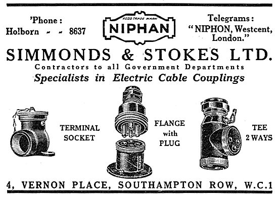 Simmonds & Stokes Electrical Cable Couplings. NIPHAN             