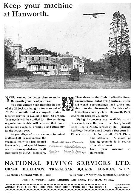 National Flying Services - Keep Your Machine At Hanworth         