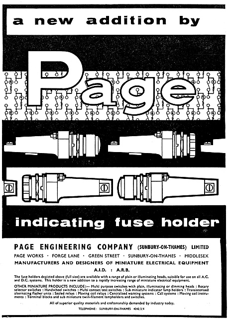 Page Electrical & Electronic Equipment For The Aircraft Industry 