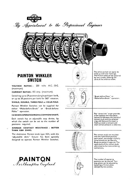 Painton El;ectrical Components & Accessories. Winkler Switch     