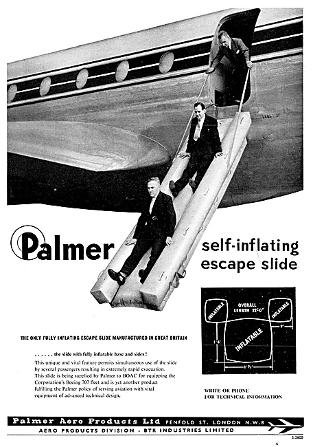 Palmer Aero Products Aircraft Escape Slides                      
