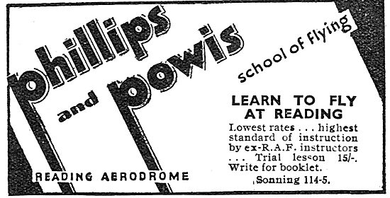 Phillips & Powis School Of Flying Reading Aerodrome              