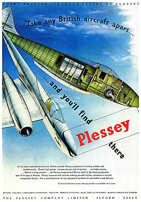 Plessey Electrical & Mechanical Aircraft Components.1949         