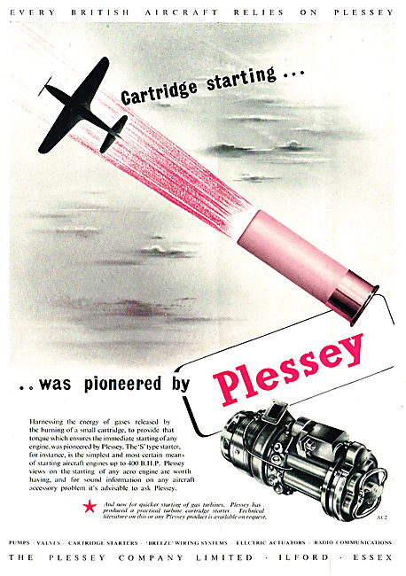 Plessey Aircraft Engine Cartridge Starters                       
