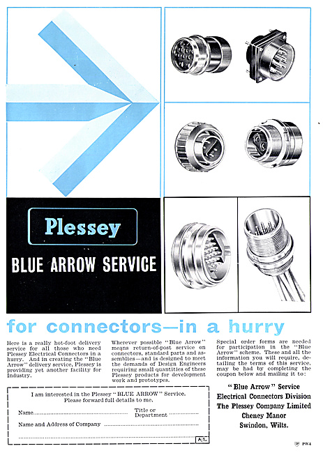 Plessey Electrical Components. Connectors                        