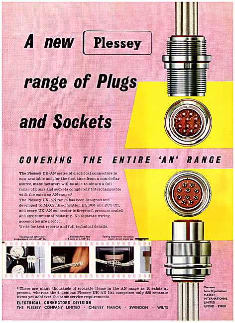 Plessey Electrical Components. Plugs & Sockets                   