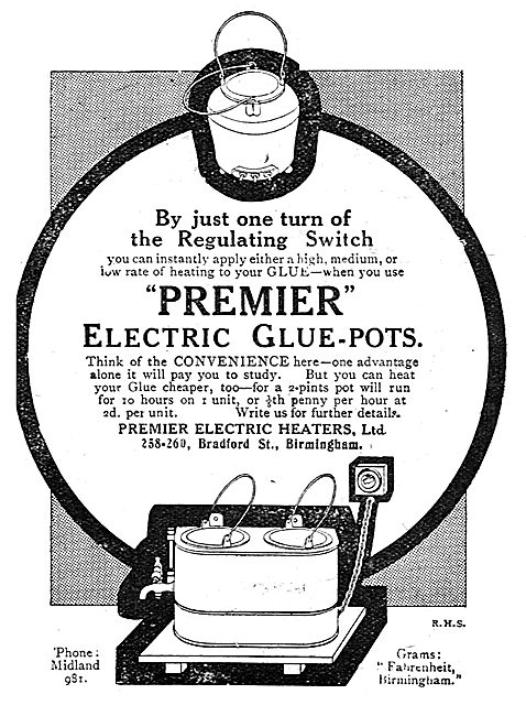 Premier Electric: Electrically Heated Glue Pots                  