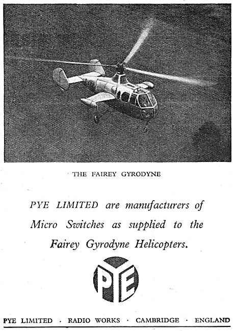 Pye Electrical Equipment For Aircraft 1949                       