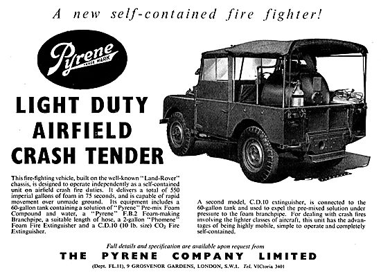 Pyrene Light Duty Airfield Crash Tender - Land Rover             