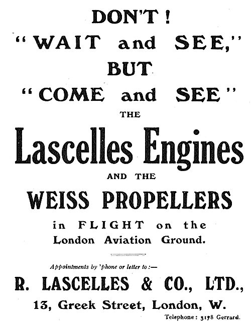 Come And See The Lascelles Engine & Weiss Propeller At London    