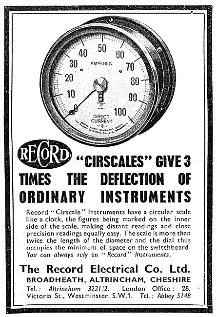 The Record Electrical Company. Cirscale Industrial Instruments   