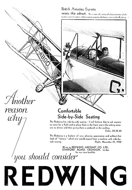 Redwing Aircraft 1931 Models                                     