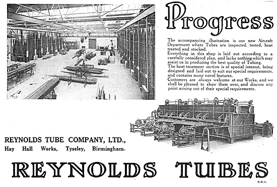Reynolds Aircraft Tubing - Progress                              