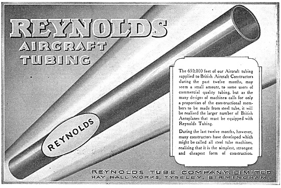 Reynolds Tubing For Aircraft Constructors                        