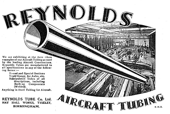 Reynolds Round & Special Section Tubing For Aircraft Constructors