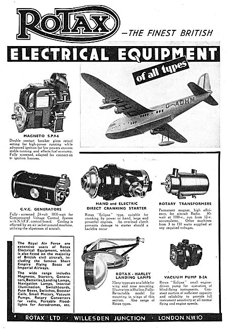 Rotax Electrical Components For Aircraft                         