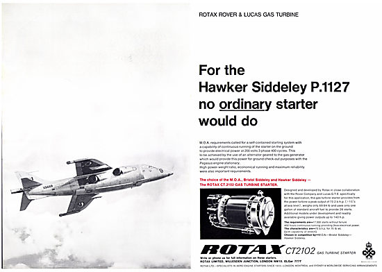 Rotax CT.2102 Gas Turbine Starter 1966                           