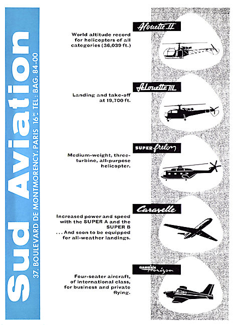 Sud Aviation Helicopters 1963                                    