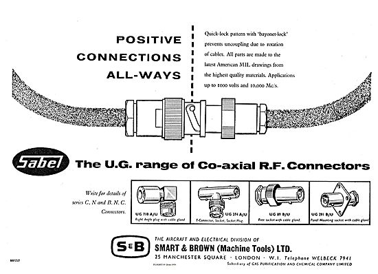 Smart & Brown Sabel UG Co-Axial RF Connectors                    