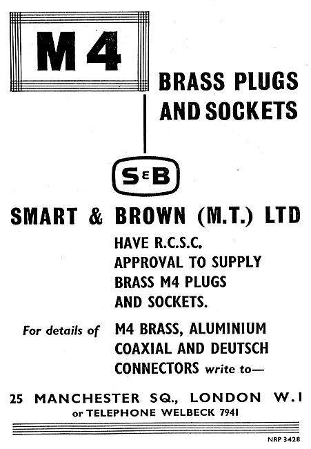 Smart & Brown RCSC Approved Brass M4 Plugs & Sockets             
