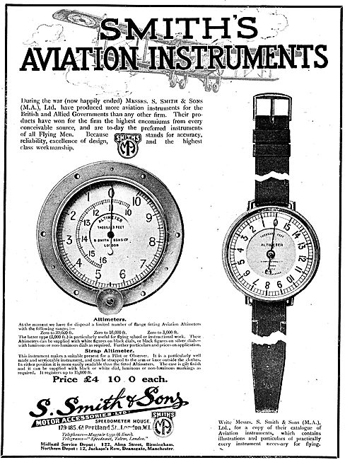 Smiths Aircraft Panel Mounted  Altimeter: Smiths Strap Altimeter 