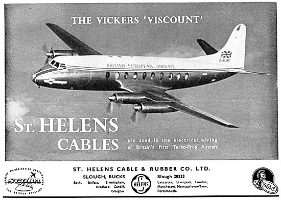 St Helens Aircraft Pren Electrical Cables                        