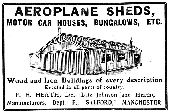 F.H.Heath. Salford. Aeroplane Sheds                              
