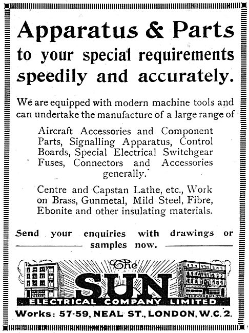 The Sun Electrical Company - Aircraft Electrical  Accessories    