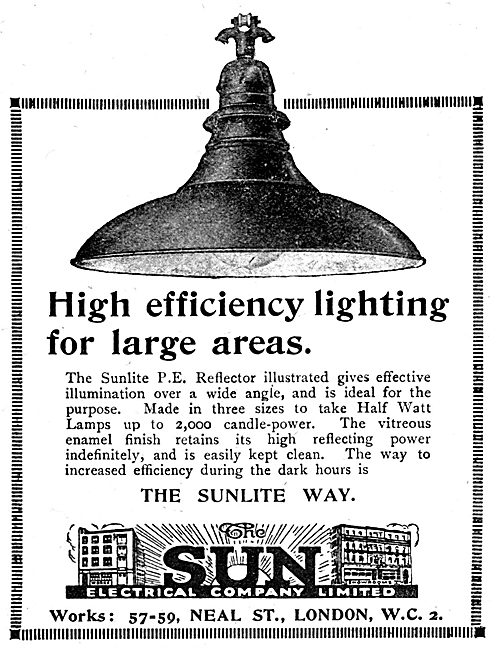 The Sun Electrical Company - Sunlite Factory Lighting            