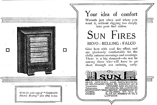 The Sun Electrical Co - Domestic Heaters. REVO, Belling, Falco   