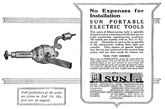 The Sun Electrical Company - Sun Portable Electric Tools         