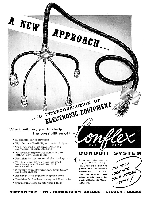 Superflexit Conflex Conduit Systems. P.V.C. P.T.F.E. PTFE        