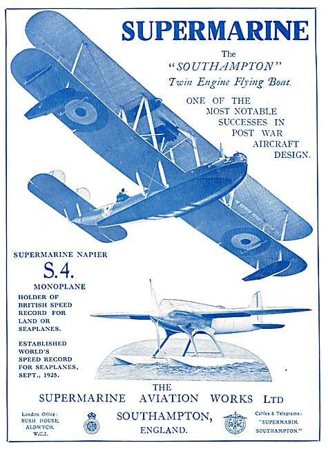 Supermarine Southampton Twin Engine Flying Boat                  