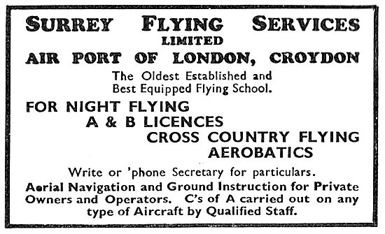 Learn To Fly With Surrey Flying Services At  Croydon Airport     
