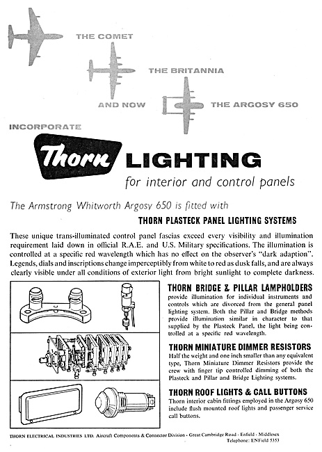 Thorn Electrical Components - Thorn Aircraft Lighting Equipment  
