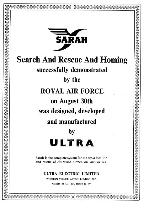 Ultra Electric Ltd : SARAH Search & Rescue Beacon                