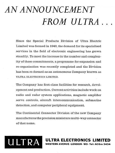 Ultra Electric  Electric & Avionics Equipment                    