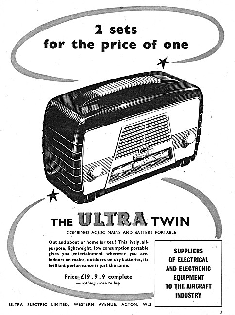 Ultra Twin Portable Domestic Radio                               