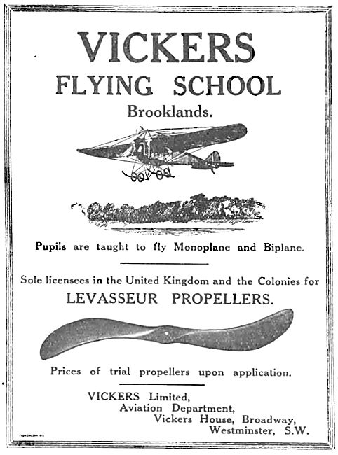 Vickers Flying School Brooklands: Monoplane & Biplane            