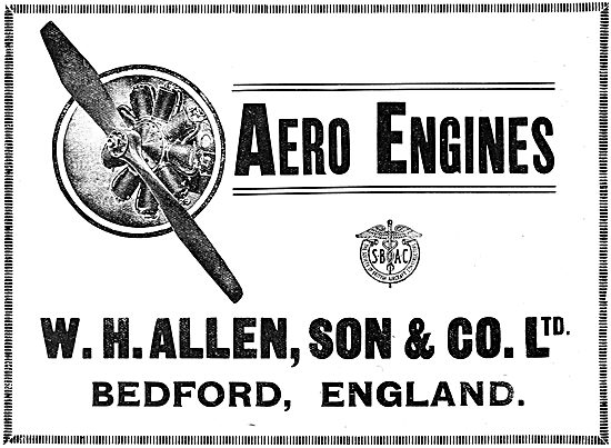 W.H.Allen & Son. Bedford. Aero Engine Manufacturers              