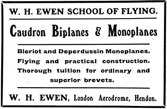 W.H.Ewen School Of Flying Hendon                                 