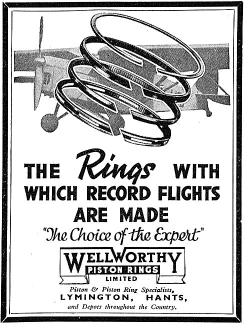 Wellworthy Aero Engine Piston Rings                              