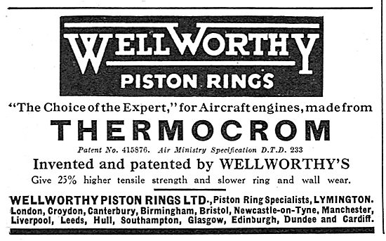 Wellworthy Thermocrom Piston Rings                               