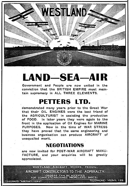 Westland Aircraft - Supremacy On Land On Sea And In The Air      